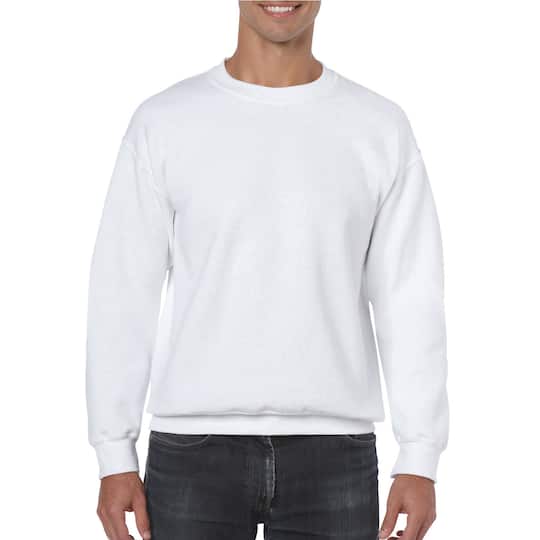 Gildan® Men's Crewneck Sweatshirt in White | Small | Michaels®